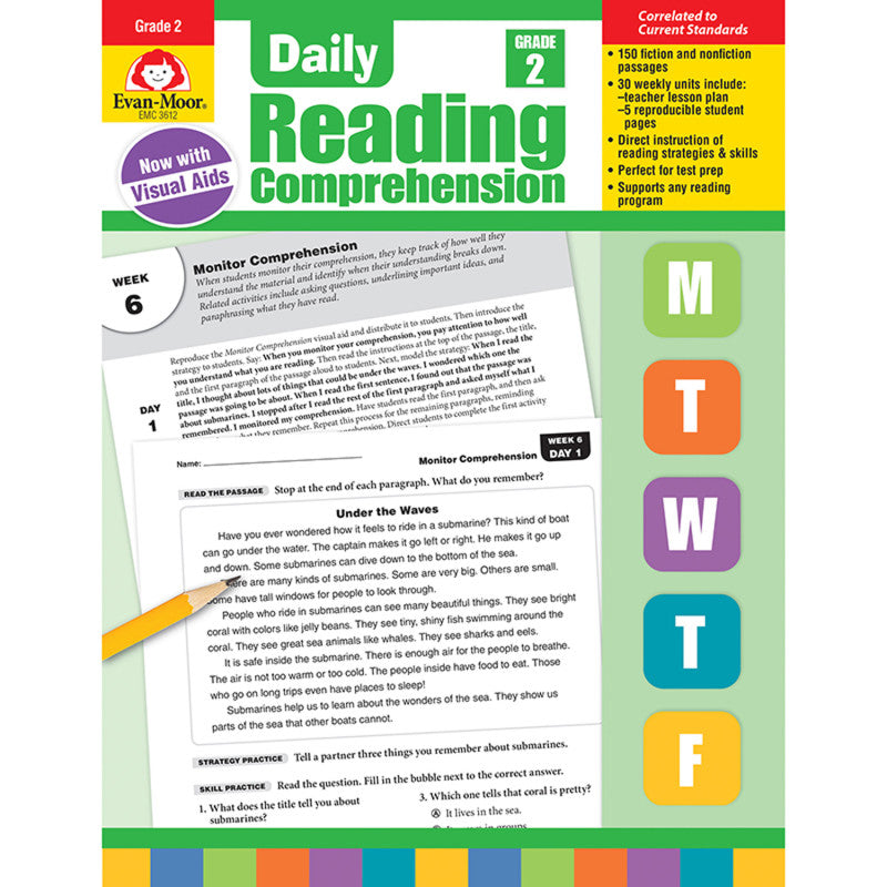 EVAN-MOOR - Daily Reading Comprehension, Teacher's Edition, Grade 2