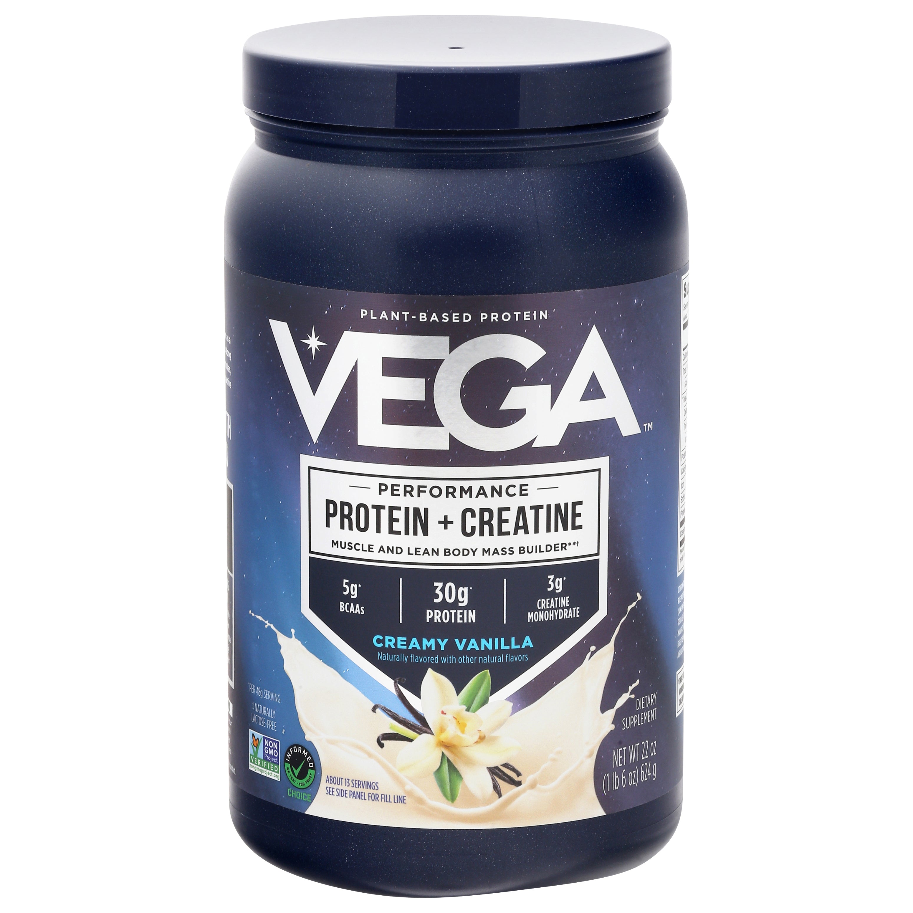 Vega Performance Creamy Vanilla Protein + Creatine 22 oz - Case of 1