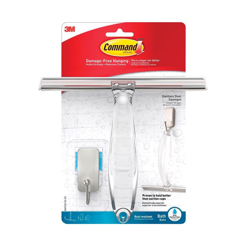 COMMAND - 3M Command Small Metal Bath Squeegee 1 pk
