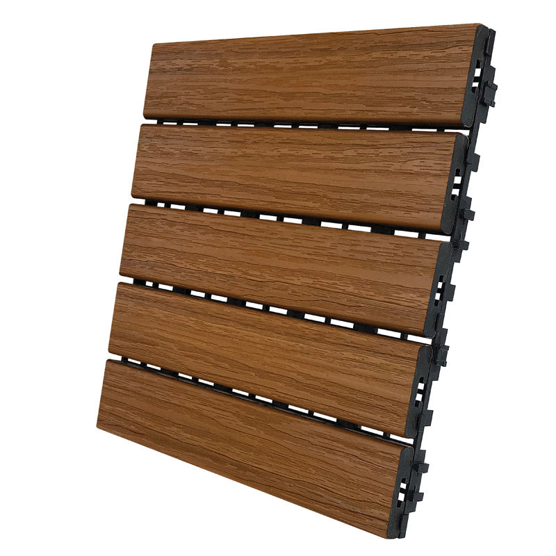 AURA - Aura 12 in. W X 12 in. L Honey Teak Composite Balcony/Deck Tiles 6 sq ft