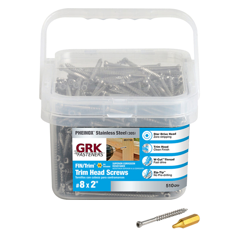 ITW - GRK Fasteners No. 8 X 2 in. L Star Trim Head Construction Screws 510 pk