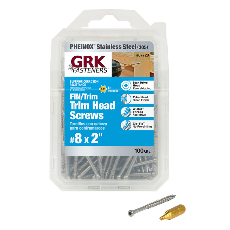 ITW - GRK Fasteners No. 8 X 2 in. L Star Trim Head Construction Screws 100 pk