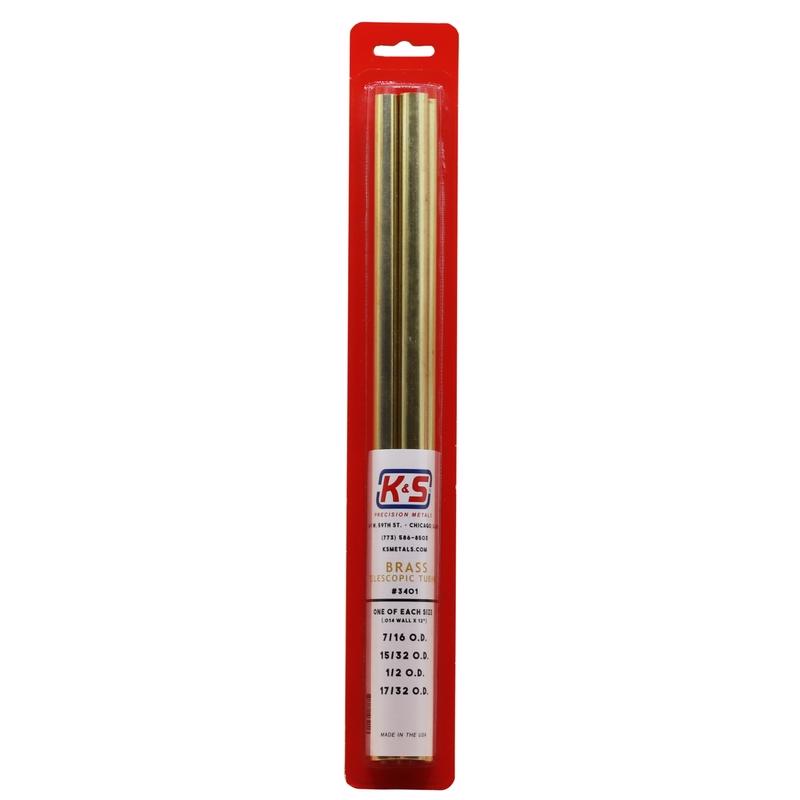 K&S - K&S 12 in. L Round Brass Tube 4 pk