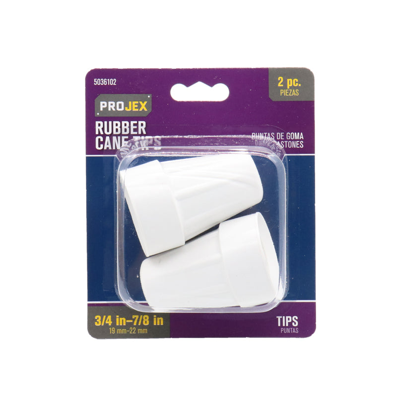 PROJEX - Projex Rubber Crutch/Cane Tip Off-White Round 7/8 in. W 2 pk