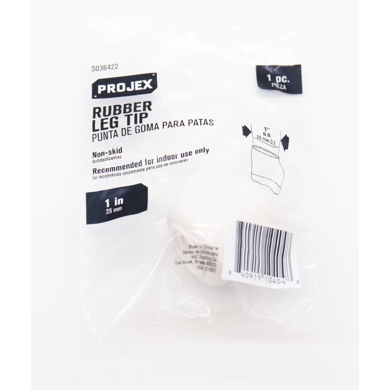 PROJEX - Projex Rubber Leg Tip White L-Shaped 1 in. W 1 pk