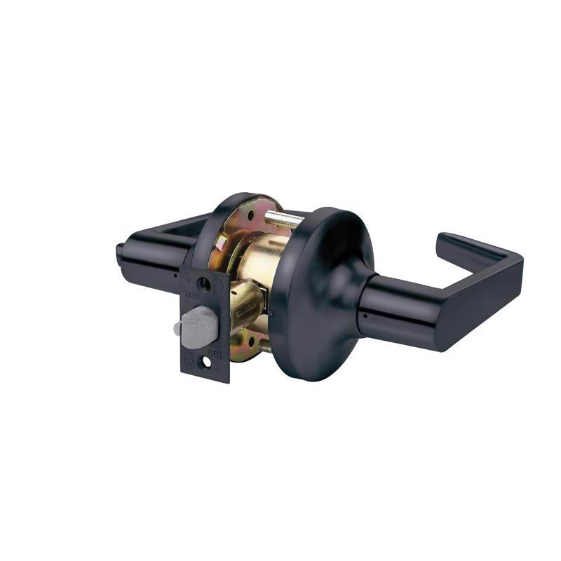 TELL - Tell LC 2486 Matte Black Storeroom Lockset any 2 in.