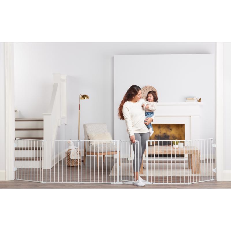 REGALO - Regalo White 28 in. H X 144 in. W Metal Safety Gate