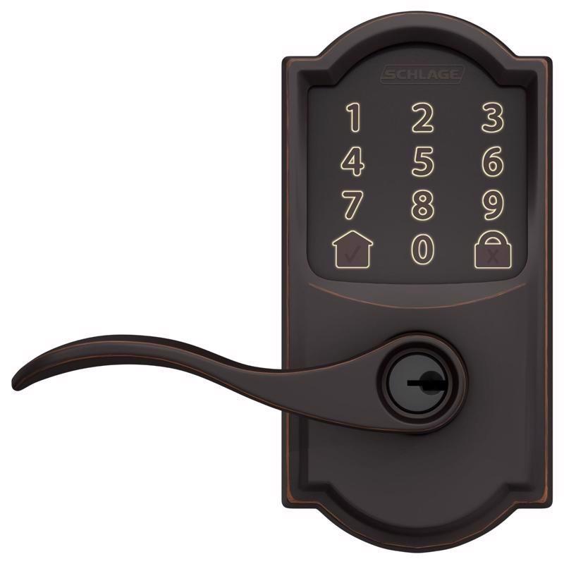 SCHLAGE - Schlage Encode Aged Bronze Metal WiFi Deadbolt with Accent Lever