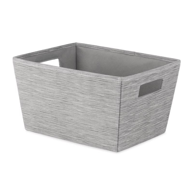 WHITMOR - Whitmor Gray Shelf Tote 7.5 in. H X 13 in. W X 10 in. D Stackable - Case of 6