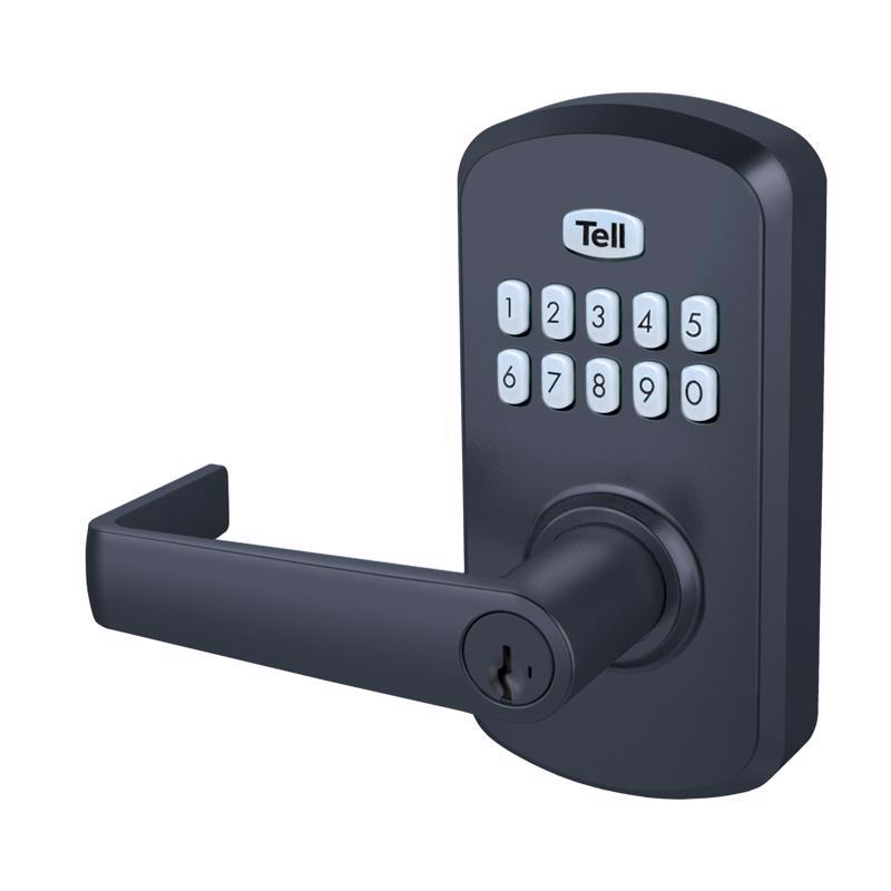 TELL - Tell Manufacturing Matte Black Steel Electronic Keypad Entry Lock