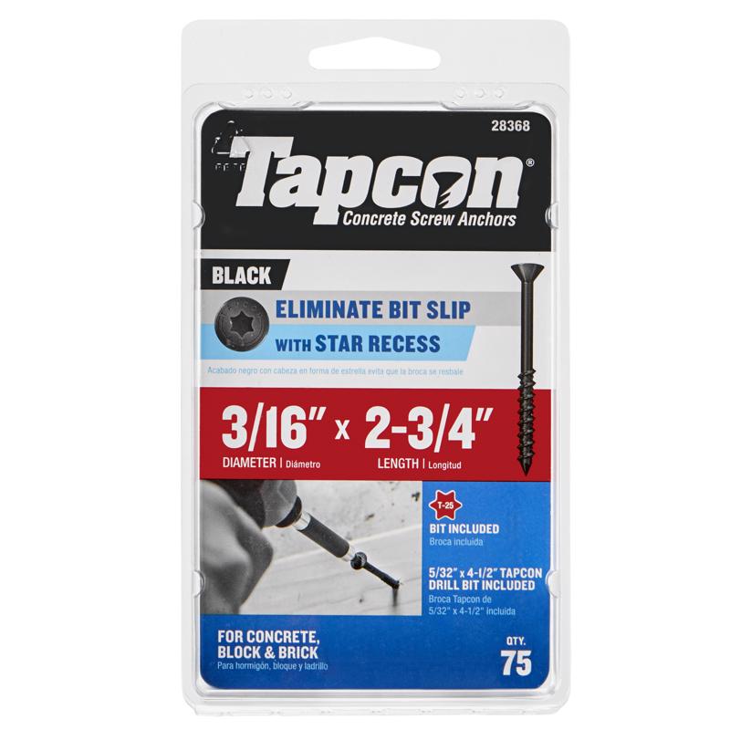 TAPCON - Tapcon 3/16 in. X 2-3/4 in. L Star Bugle Head High/Low Concrete Screws