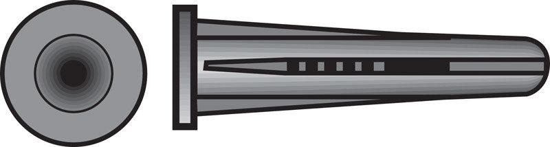 HILLMAN - Hillman .138 in. D X 3/4 in. L Plastic Round Head Conical Anchor 100 pk