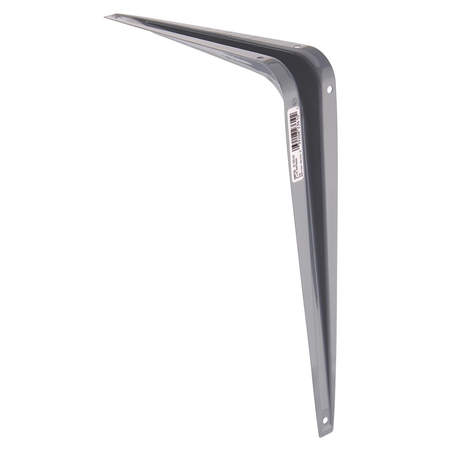 Hampton Gray Steel Shelf Support 18 Ga. 8 in. L 100 lb - Case of 10