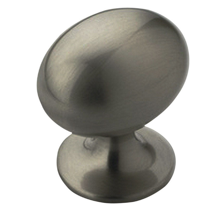 AMEROCK - Amerock Allison Oval Cabinet Knob 1-3/8 in. D 1 in. Satin Nickel 10 pk