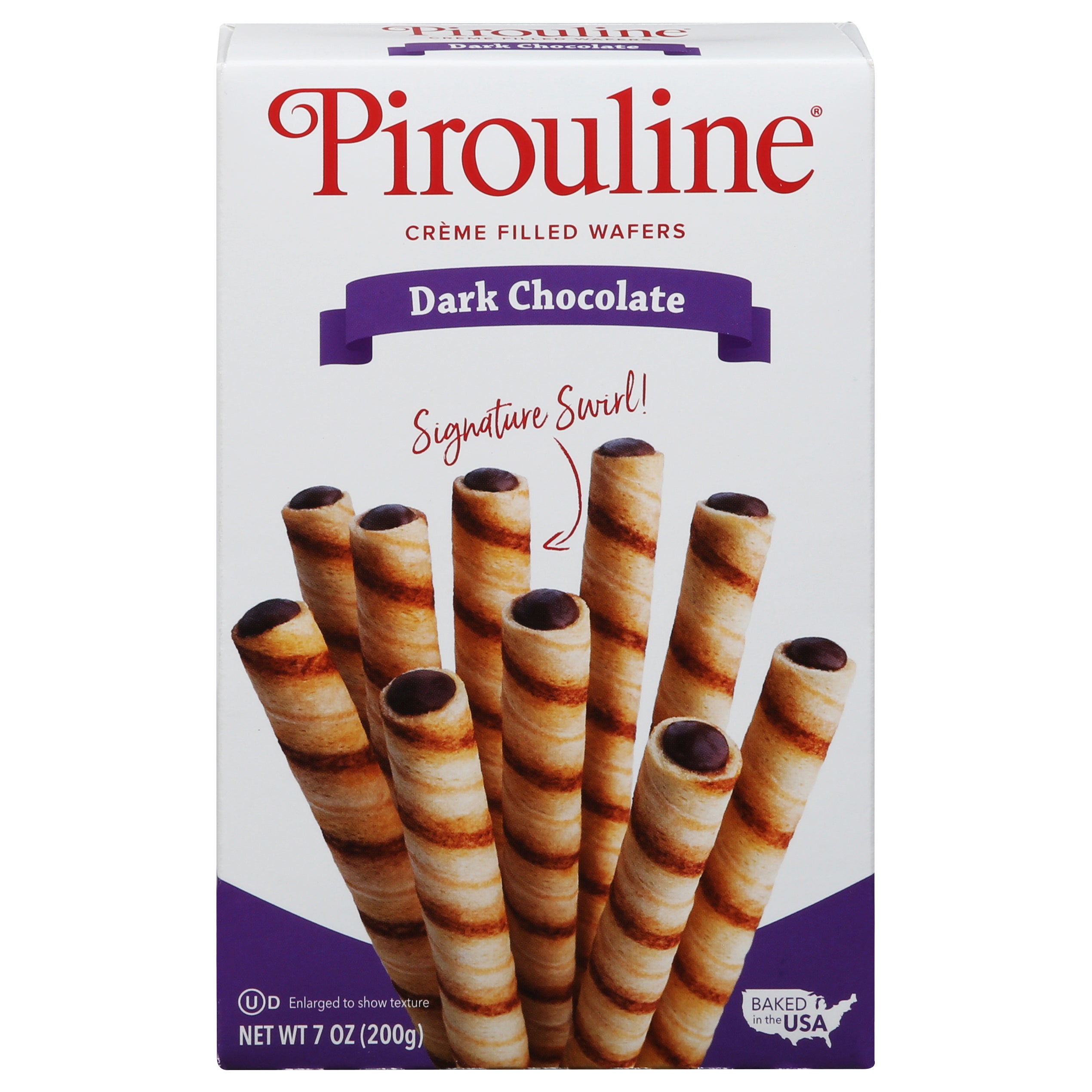 Pirouline Creme Filled Dark Chocolate Wafers 7 oz - Case of 6