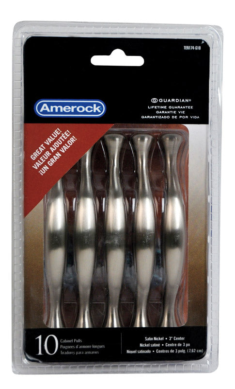 AMEROCK - Amerock Allison Cabinet Pull 3 in. Satin Nickel Gray 10 pk