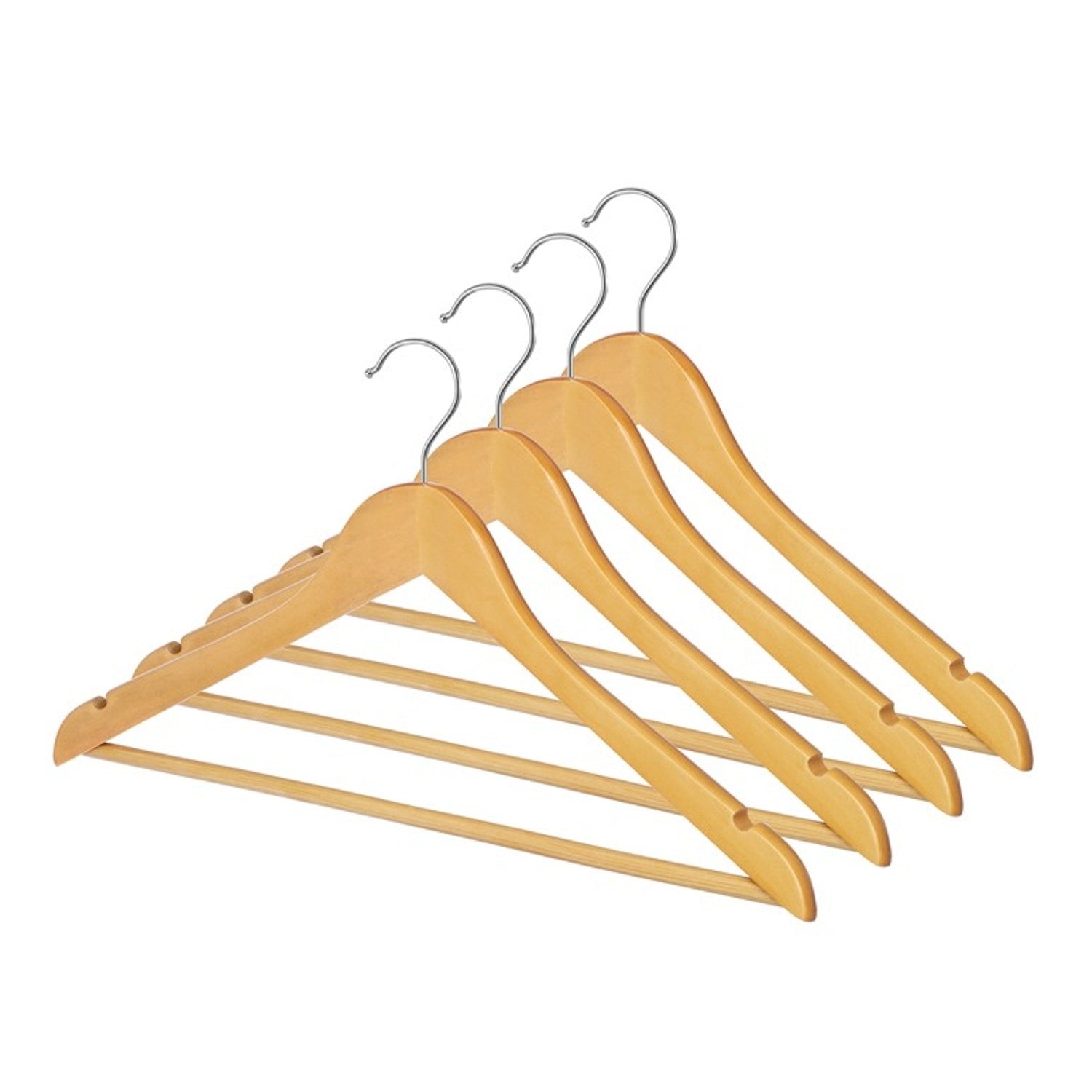 Whitmor 9-5/16 in. H X 1/2 in. W X 17-1/2 in. L Wood Brown Suit Hanger 4 pk