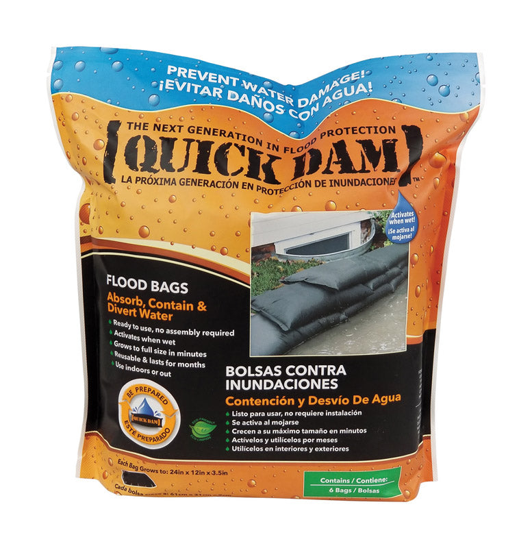 QUICK DAM - Quick Dam 3.5 in. H X 12 in. W X 24 in. L Flood Barrier 6