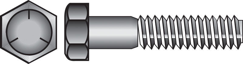 HILLMAN - Hillman 3/8 in. D X 5 in. L Heat Treated Zinc Steel Hex Head Cap Screw 50 pk