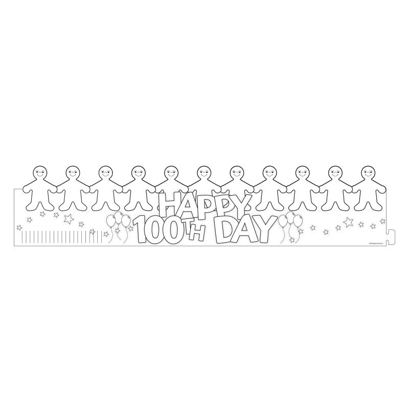 Happy 100th Day Paper Crowns, Pack of 24