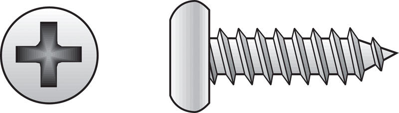 HILLMAN - Hillman No. 4 X 3/8 in. L Slotted Hex Washer Head Sheet Metal Screws 100 pk