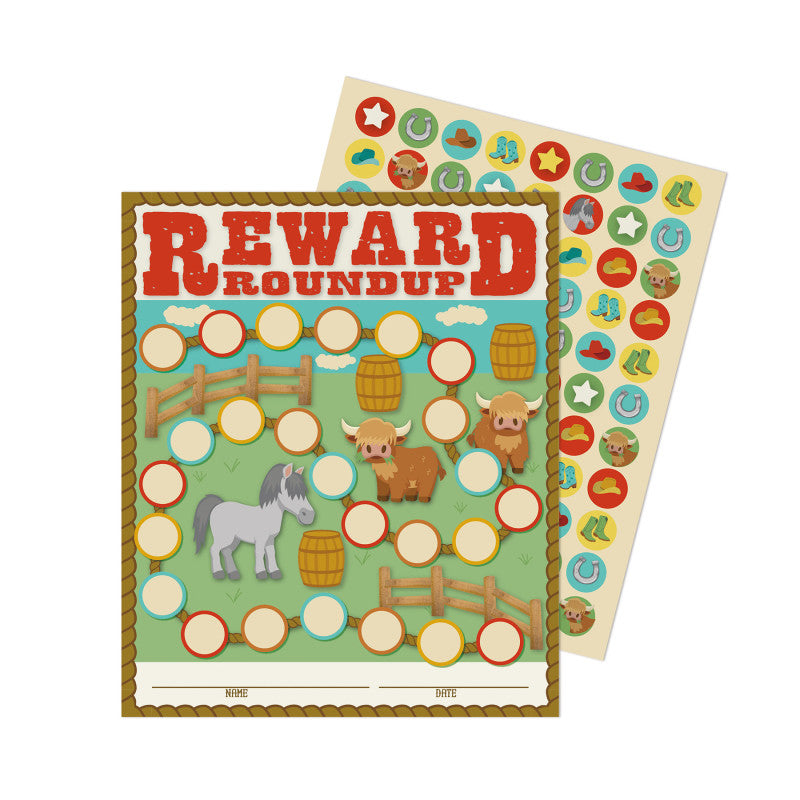 Wild Wild Classroom Mini Reward Chart with Stickers, Pack of 36