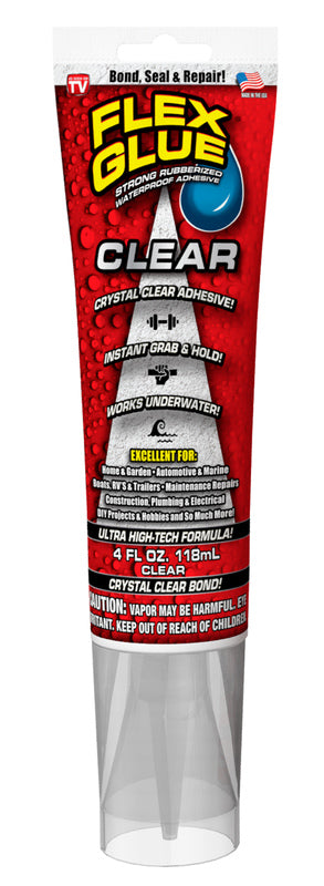 FLEX SEAL FAMILY OF PRODUCTS - Flex Seal Family of Products Flex Glue Clear Rubberized Waterproof Adhesive 4 oz