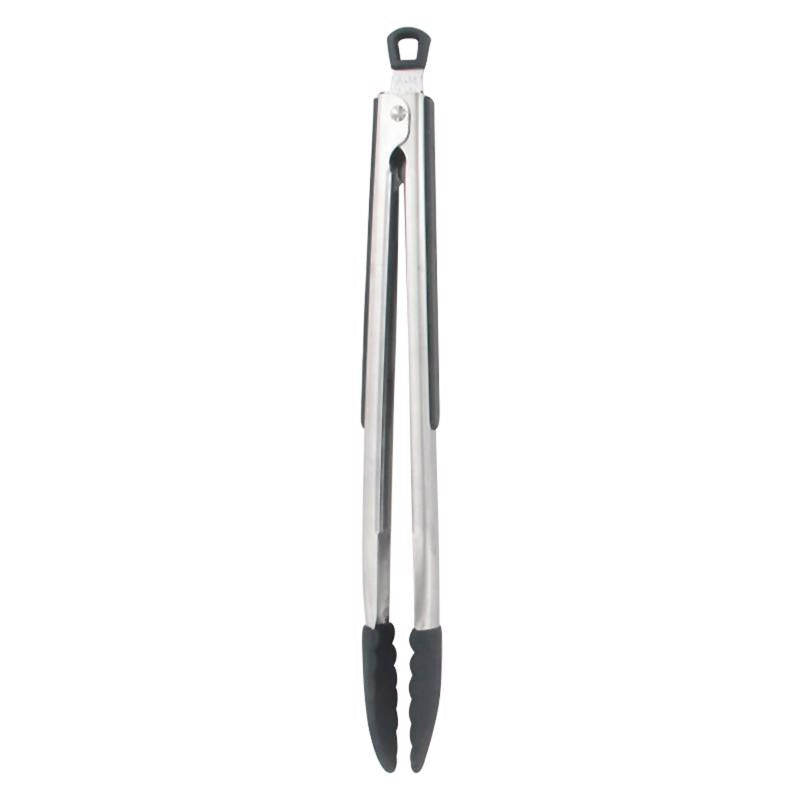 FARBERWARE - Farberware Black/Silver Silicone/Stainless Steel Tongs