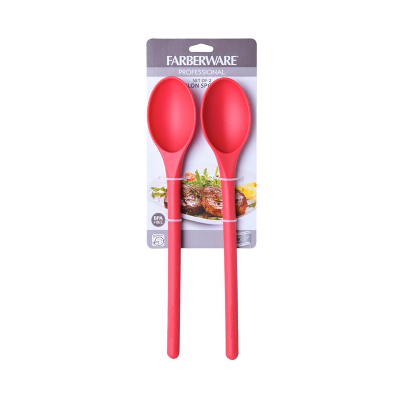 FARBERWARE - Farberware Red Nylon/Plastic Mixing Spoons