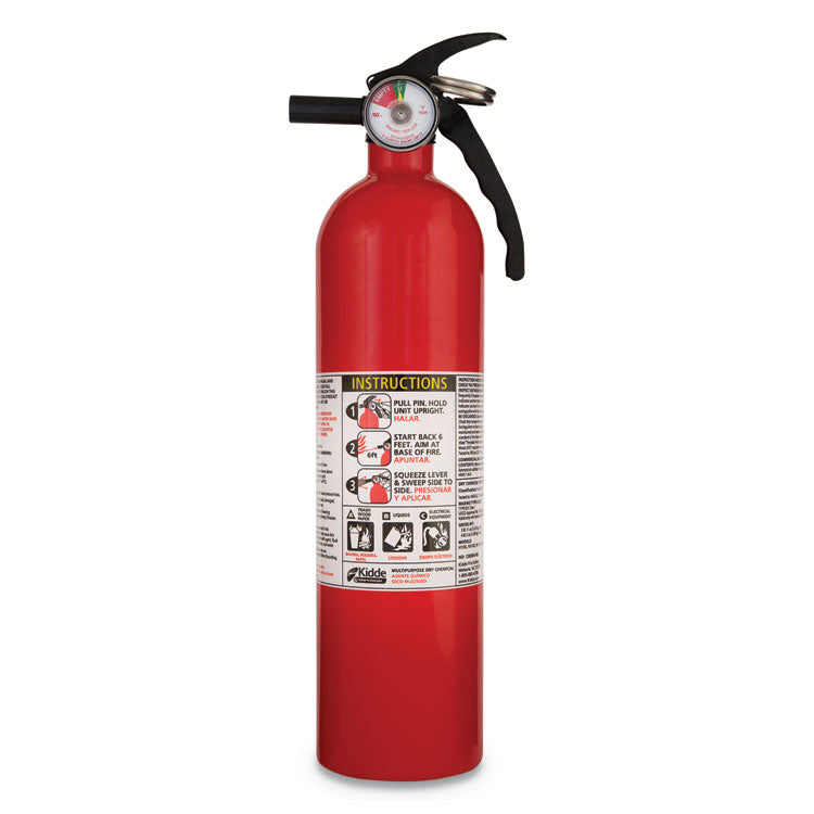 Kidde - Full Home Fire Extinguisher, 1-A, 10-B:C, 2.5 lb