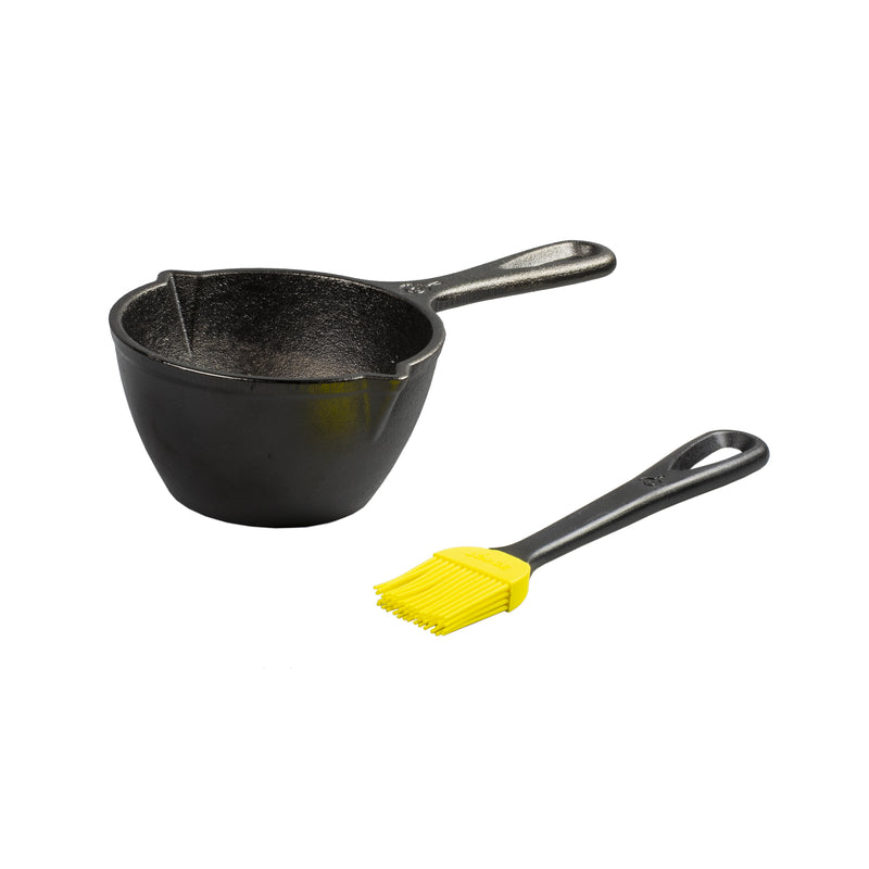 LODGE - Lodge Cast Iron/Silicone Pot and Brush Black