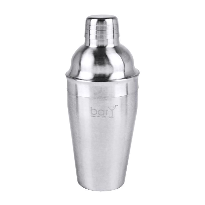 BARY3 - BarY3 18 oz Silver Stainless Steel Cocktail Shaker with Strainer