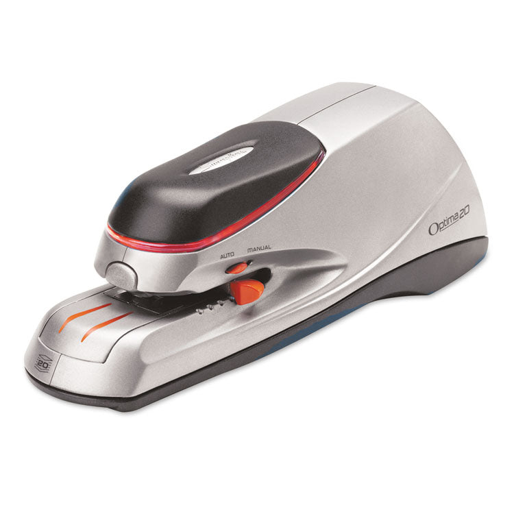 Swingline - Optima 20 Electric Stapler, 20-Sheet Capacity, Silver