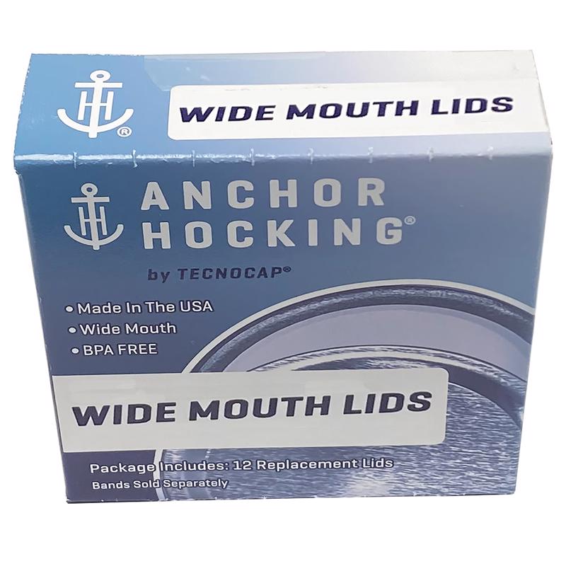 TECNOCAP - Tecnocap Anchor Hocking Wide Mouth Canning Lid 12 pk - Case of 24