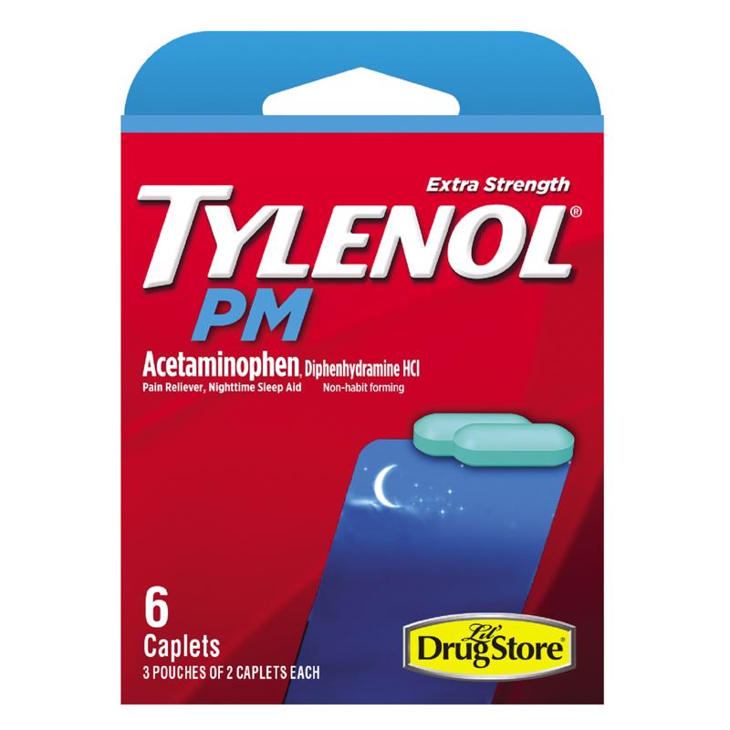 TYLENOL - Tylenol PM Pain Reliever/Nightime Sleep Aid 6 ct - Case of 6
