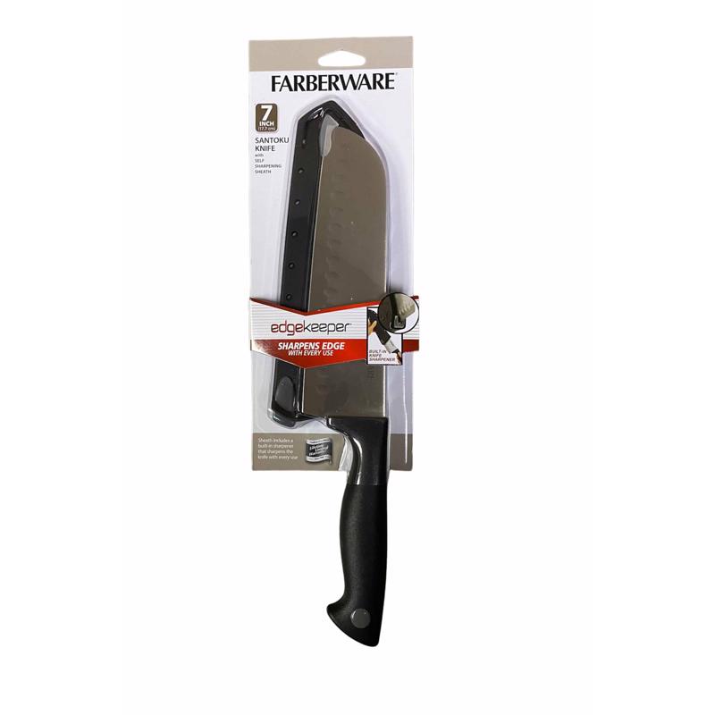 FARBERWARE - Farberware Edgekeeper 7 in. L Stainless Steel Santoku Knife 2 pc