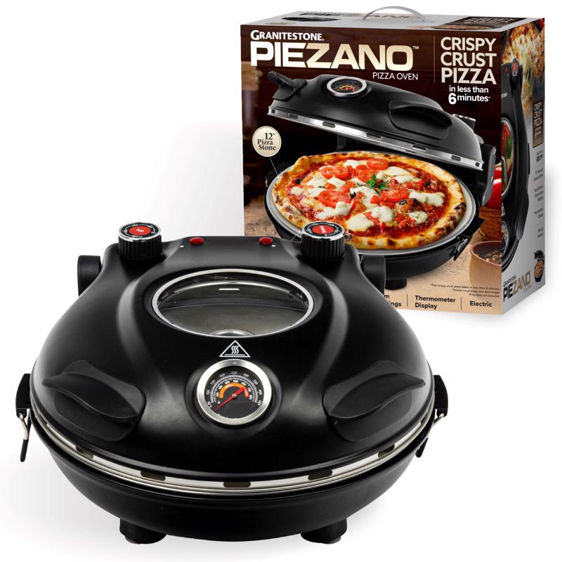 GRANITESTONE - Granitestone Piezano Matte Black Electric Pizza Oven