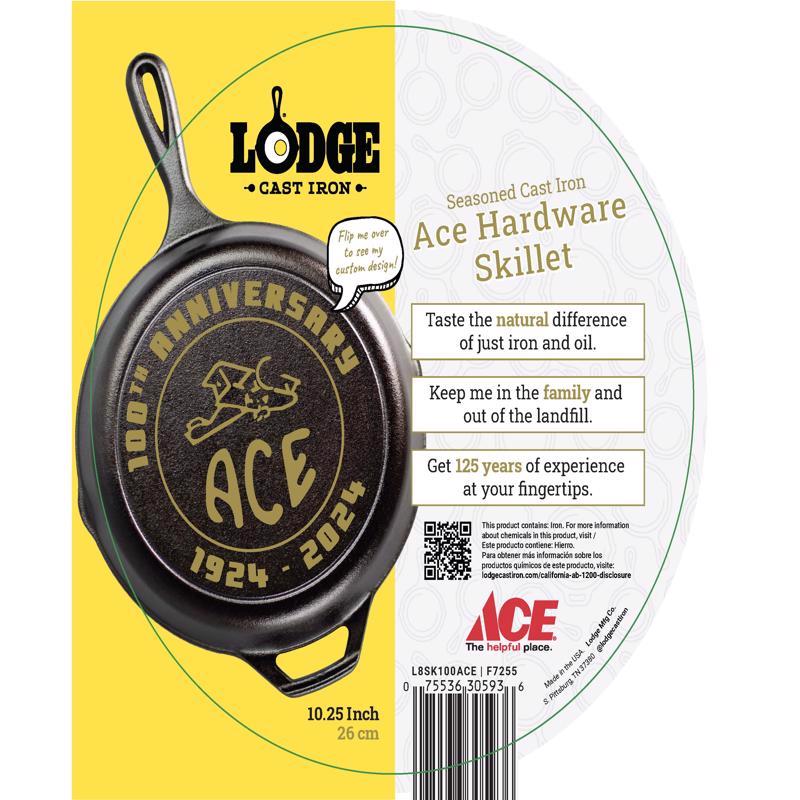 LODGE - Lodge Ace Hardware 100 Year Anniversary Cast Iron Skillet 10 in. Black
