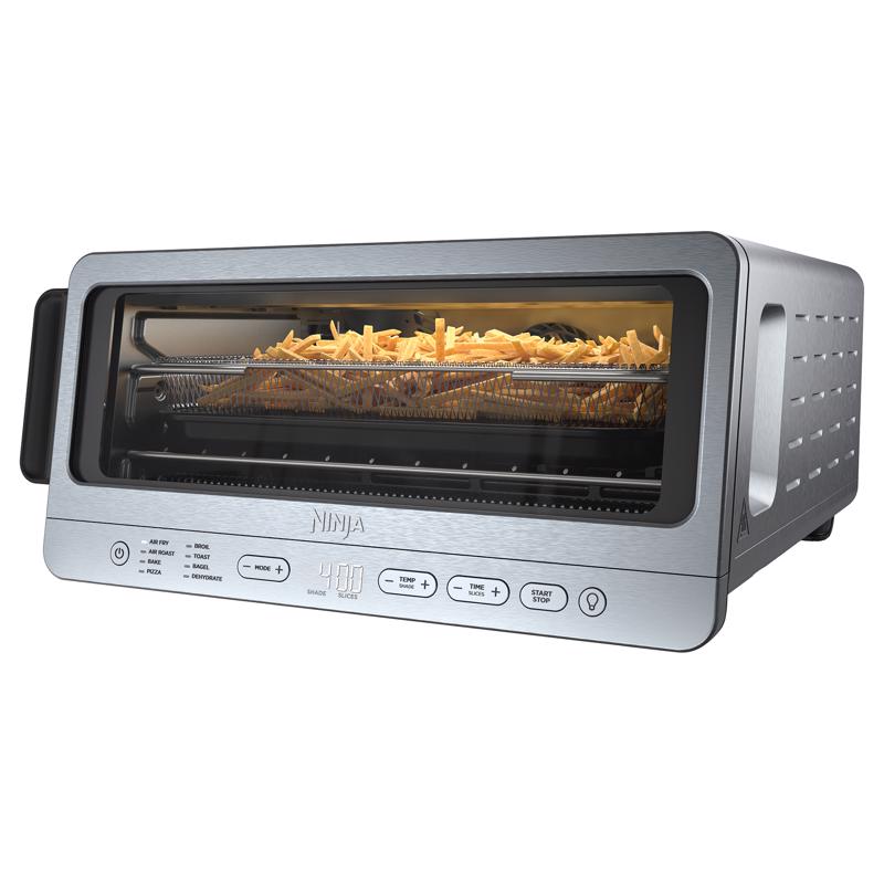 NINJA - Ninja Metal Black/Silver Toaster Oven w/Air Fry 8 in. H X 17 in. W X 16 in. D
