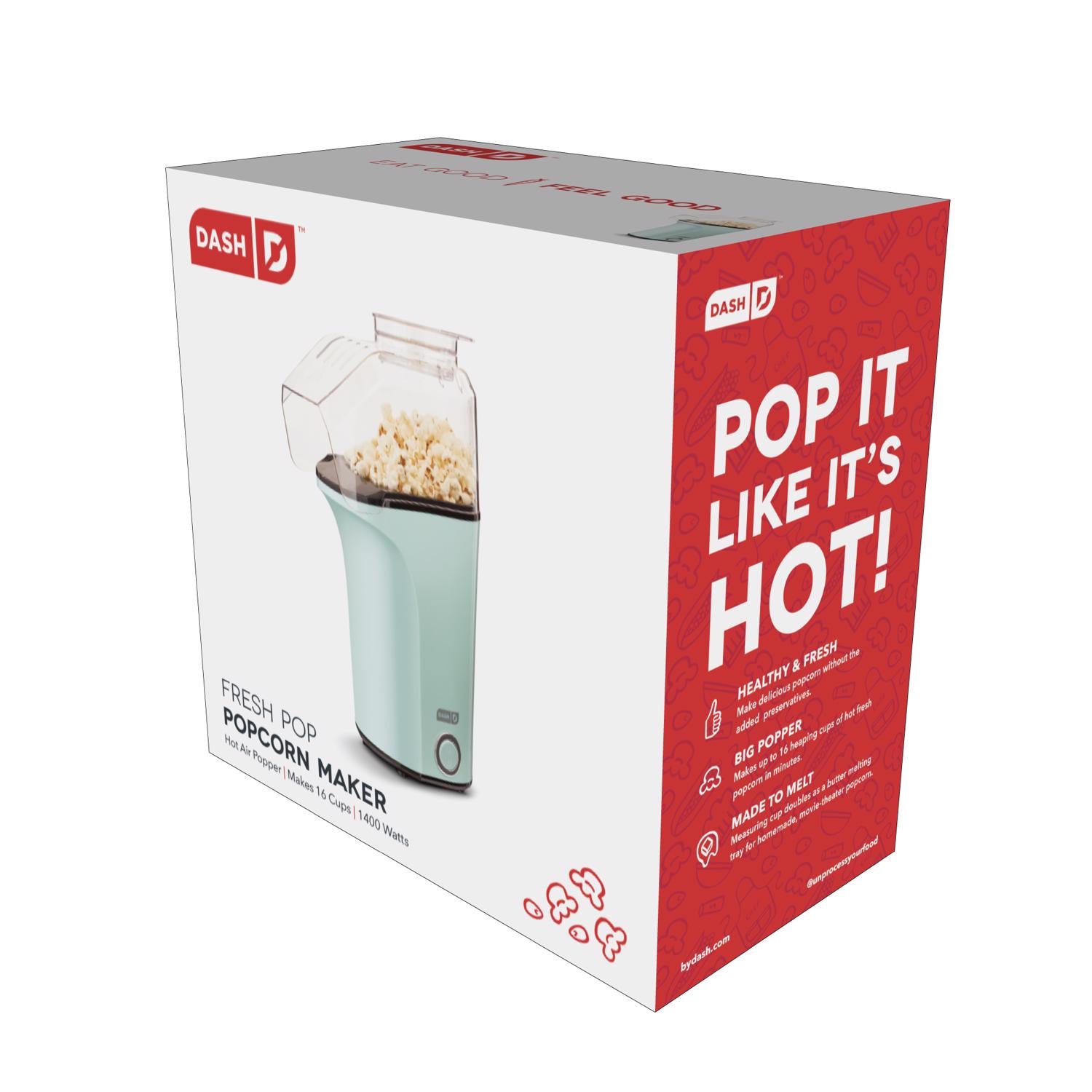 Dash Aqua 16 cups Air Popcorn Maker