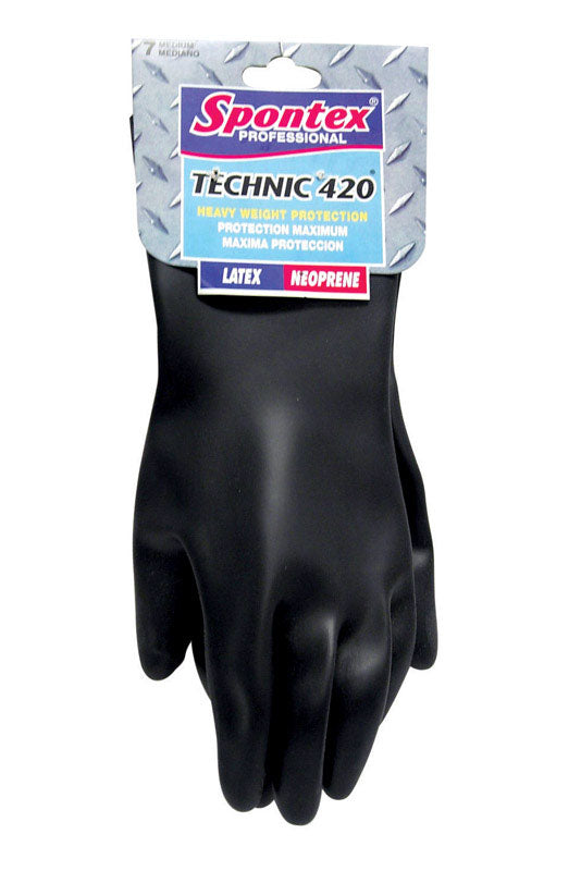 SPONTEX - Spontex Technic 420 Latex/Neoprene Gloves M Black 1 pk