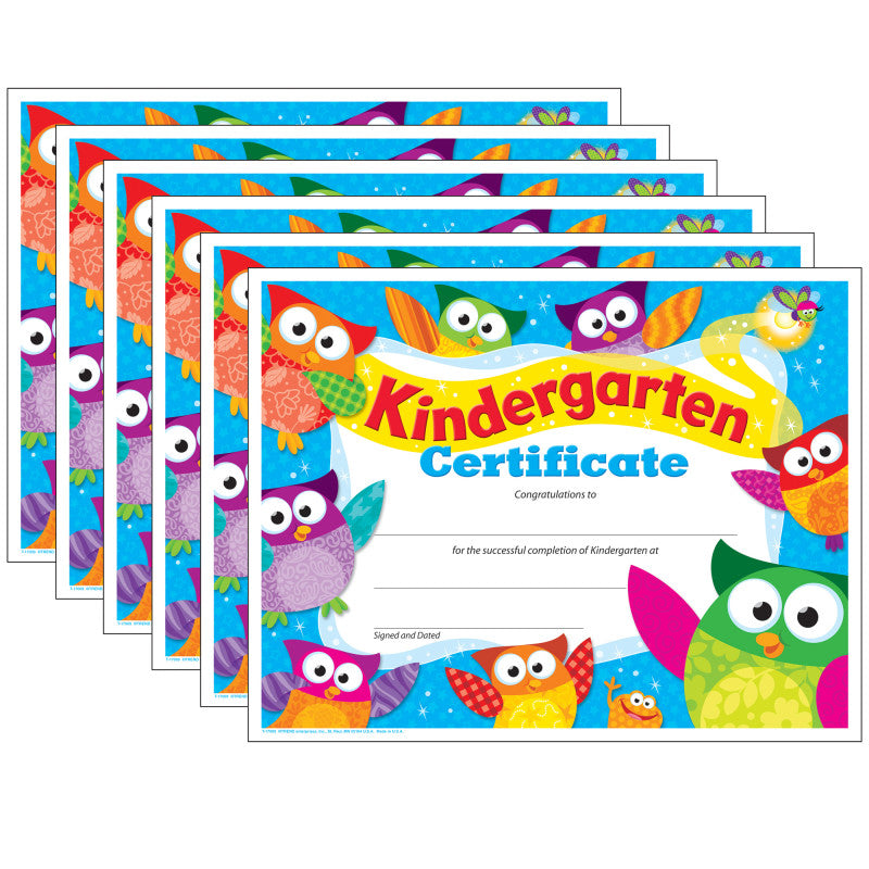 TREND - Kindergarten Certificate Owl-Stars!®, 30 Per Pack, 6 Packs