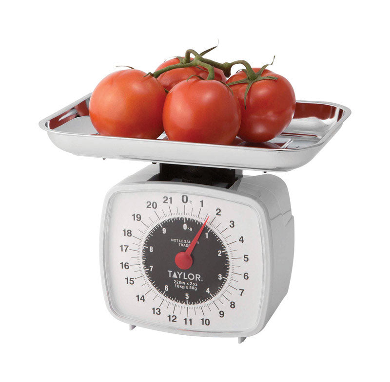 TAYLOR - Taylor White Analog Kitchen Scale 22 lb