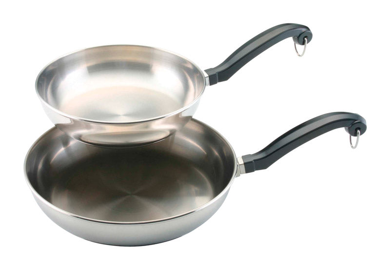 FARBERWARE - Farberware Classic Series Stainless Steel Skillet Set 8 & 10 in. Silver