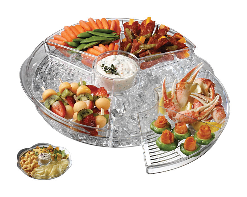 PRODYNE - Prodyne Clear Plastic Appetizer Tray 1 pk