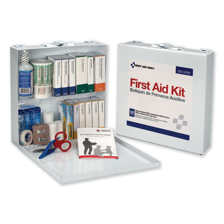 First Aid Only - First Aid Station for 50 People, 196 Pieces, OSHA Compliant, Metal Case