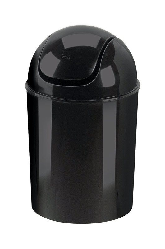 UMBRA - Umbra 1.25 gal Black Plastic Swing-Top Wastebasket - Case of 6