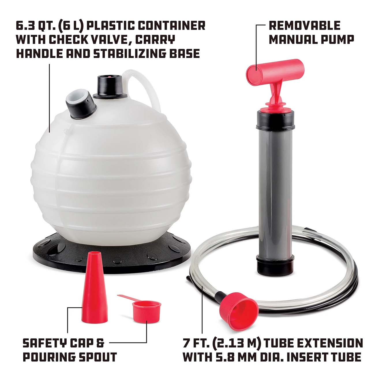 Powerbuilt Oil / Fluid Extractor - 6.3Qt. (6L) Capacity