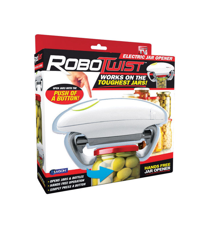 ROBOTWIST - RoboTwist As Seen On TV White ABS Battery Operated Bottle/Jar Opener