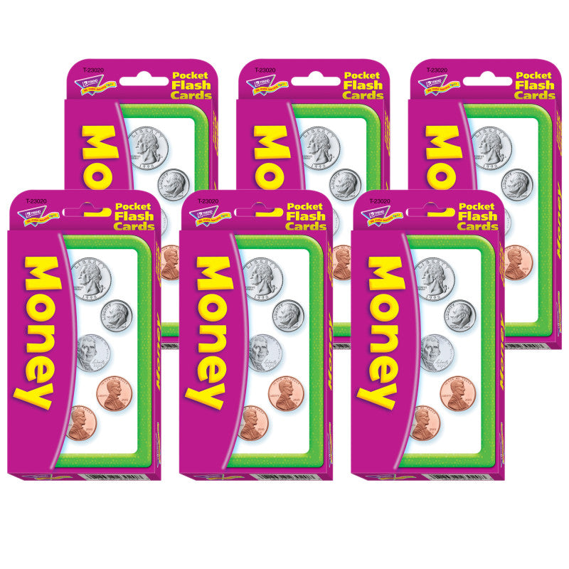 TREND - Money Pocket Flash Cards, 6 Packs